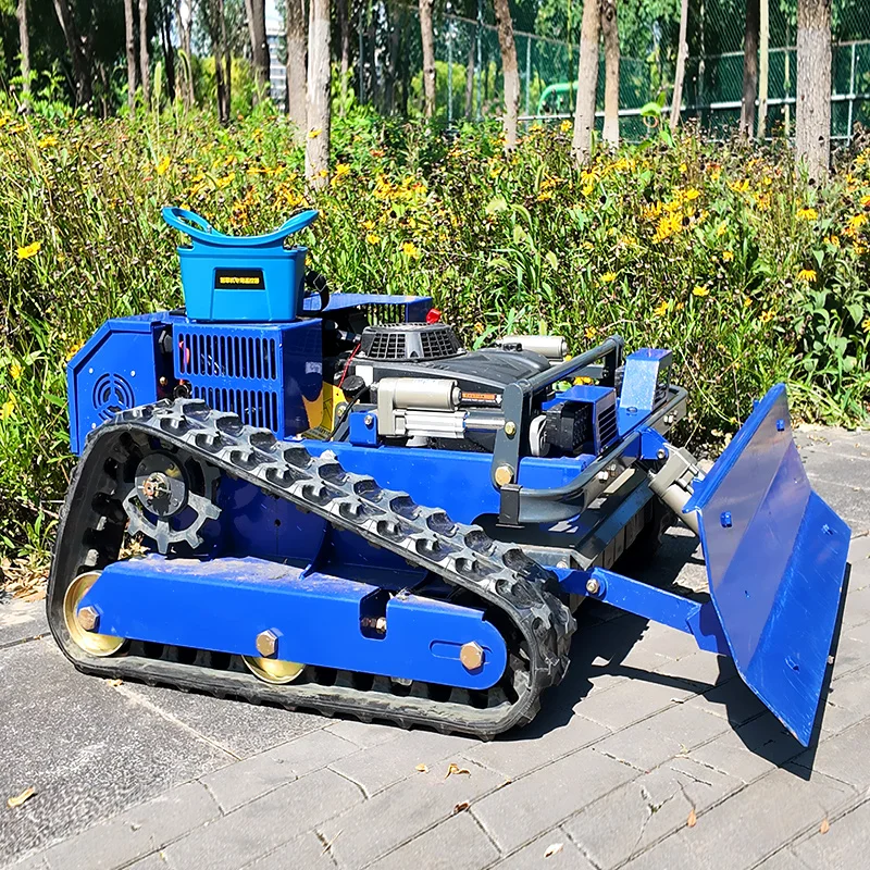 تخصيص 550 مللي متر CE معتمد تصميم جديد ذاتي الدفع الزاحف التحكم عن بعد روبوت قص العشب #6