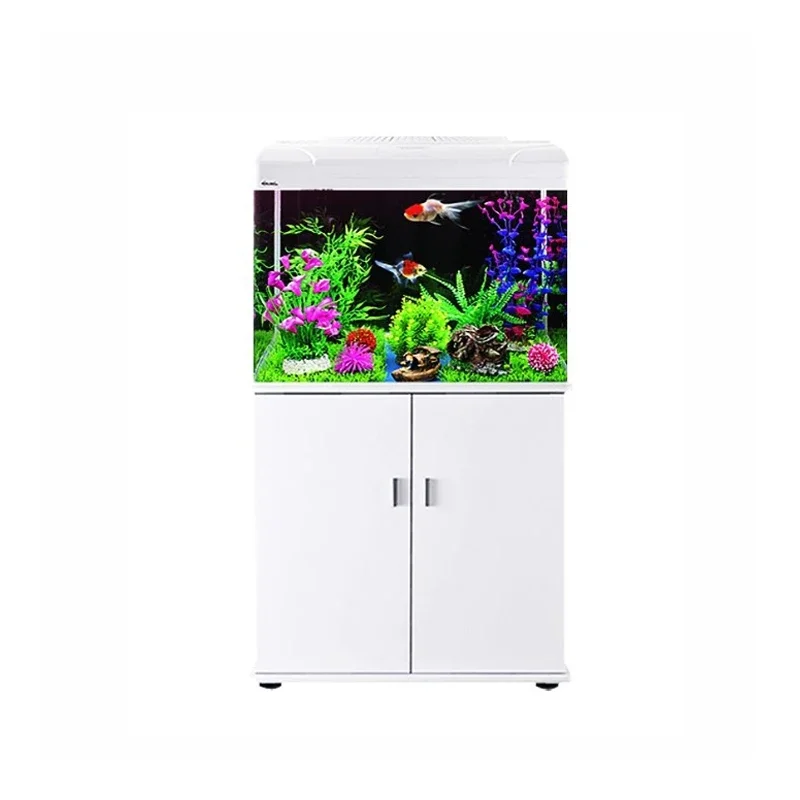 For Medium And Small Ultra-white Glass Ecological Landscaping Fish Tank With Base Cabinet