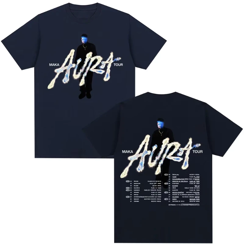 مغني الراب ماكا هالة 2025 جولة موسيقية ميرش تي شيرت الرجال النساء موضة تي شيرت تقليدي عادية القطن قصير الأكمام التي شيرت الشارع الشهير #2