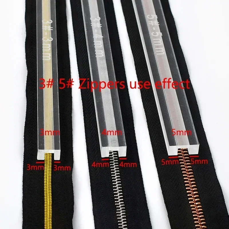 Meetee DIY Handmade Leather Tools for 3# 5# Zipper Gluing Anti-overflow Ruler Acrylic Zippers Glue Tool Sewing Accessories