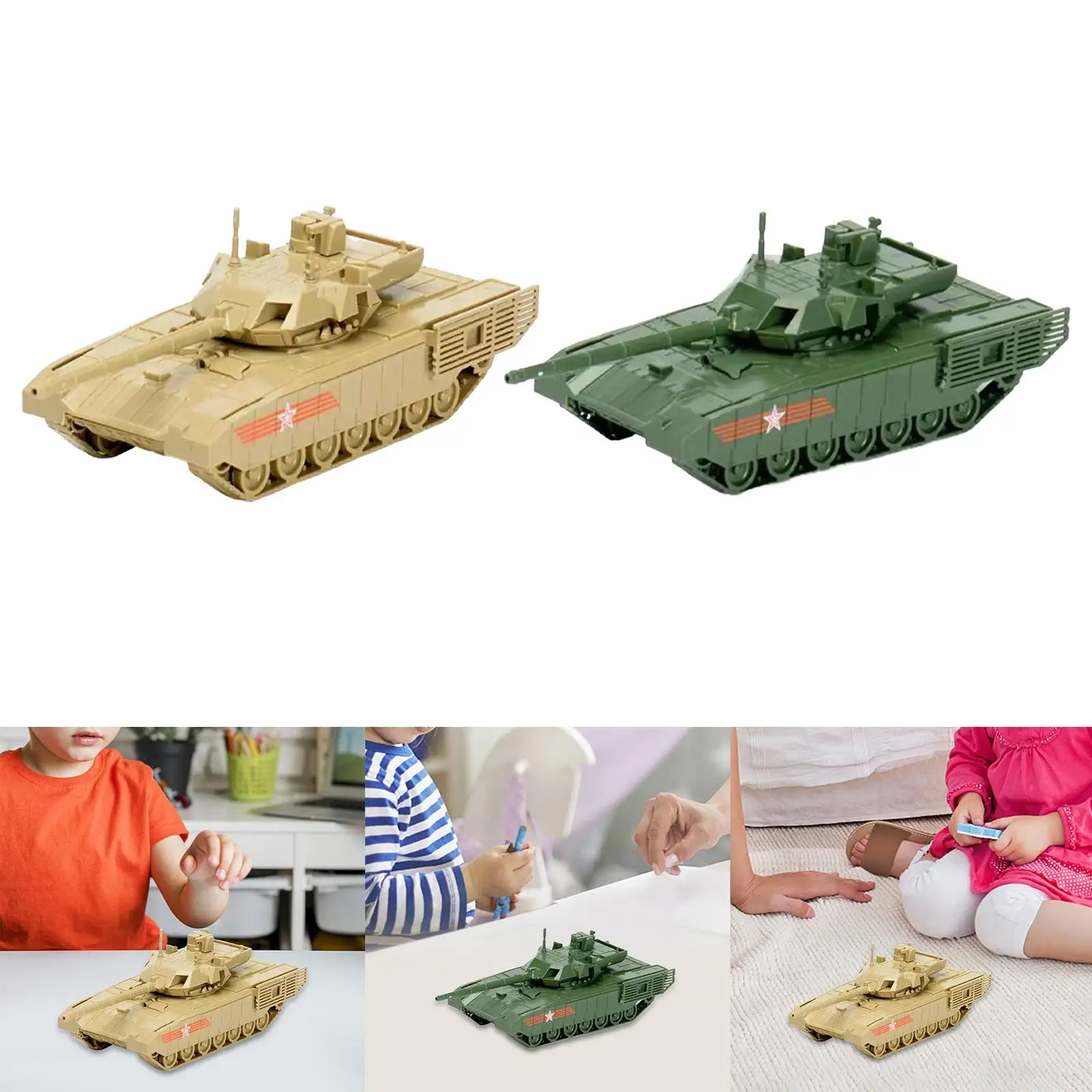 Tanque de juguete para niños, niñas, adultos, niños, regalo de cumpleaños, 1/72