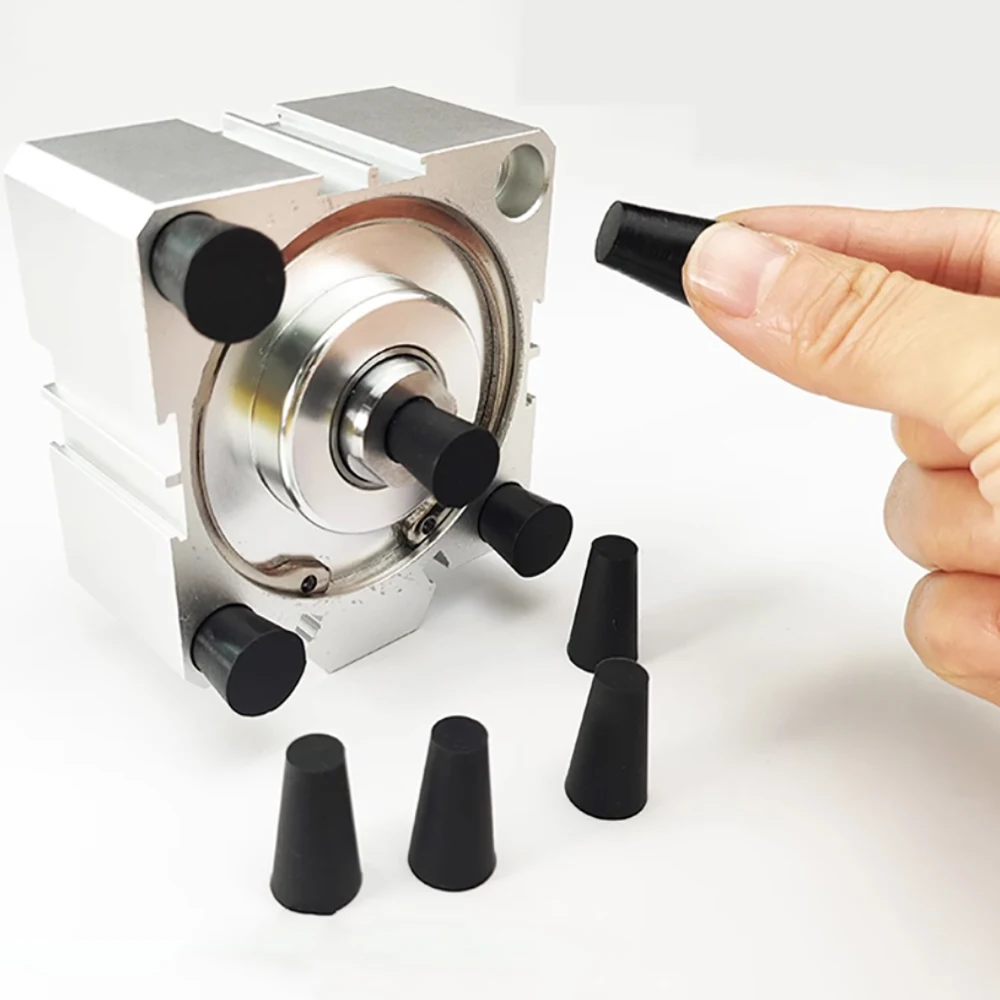 10 шт. черная/прозрачная коническая резиновая пробка, силиконовые заглушки HIGH TEMP, уплотнительная коническая резиновая заглушка для гальванической краски