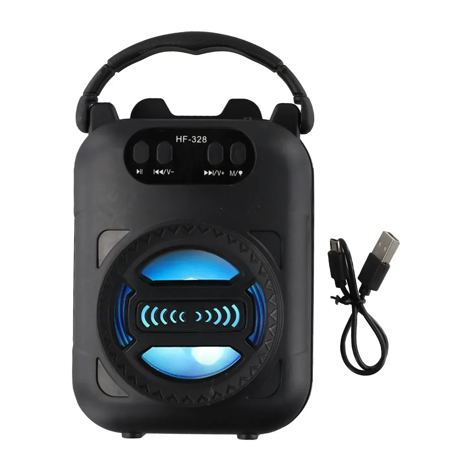 Outdoor Desktop Universal Speaker Bluetooth-compatible Small Speaker Plug Card U Disk Radio Microphone Singing Wireless Audio