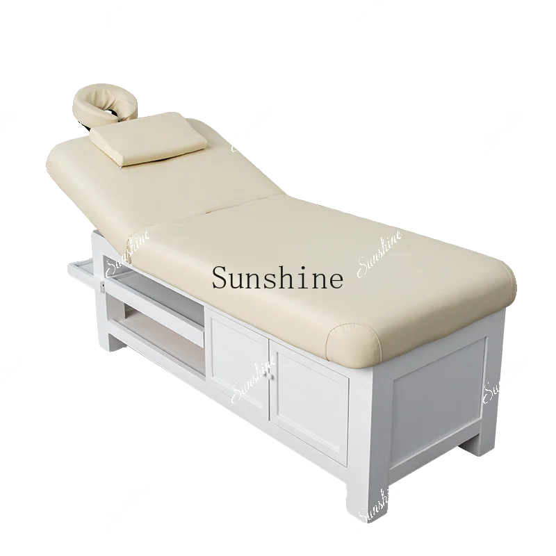 Massage boning bed Massage push back Multifunctional locker Solid wood bed  TF