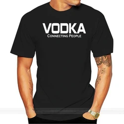 Print Vodka Connecting People Summer T Shirt Cute Harajuku T Shirts White Gents shubuzhi Plus Size S-5xl Tee Top