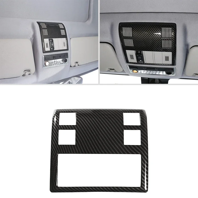 New-Carbon Fiber Car Roof Reading Lamp Panel Frame Decoration Cover For BMW X3 E83 2003-2010 Accessories