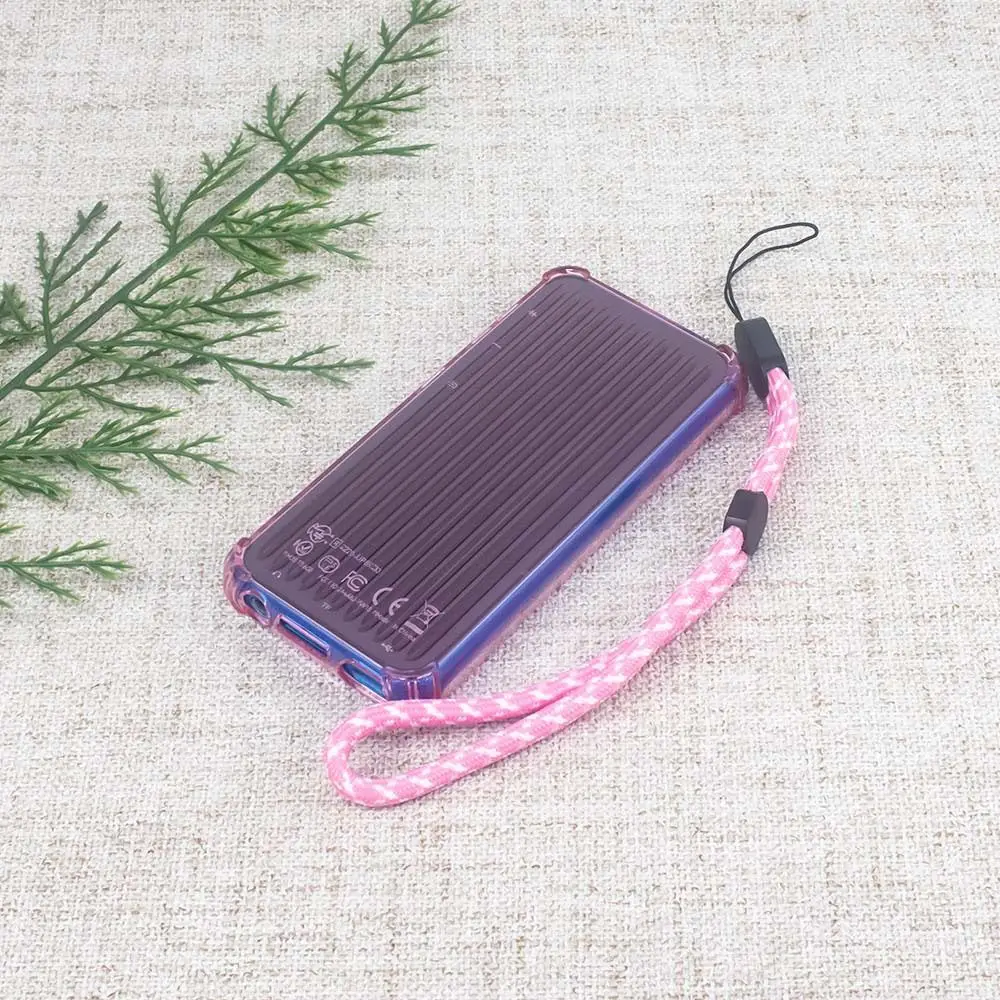 TPU MP3 Player Case Shock Resistant Dust Resistant Protective Player Case Raised Edges Wrist Strap for AGPTEK M3