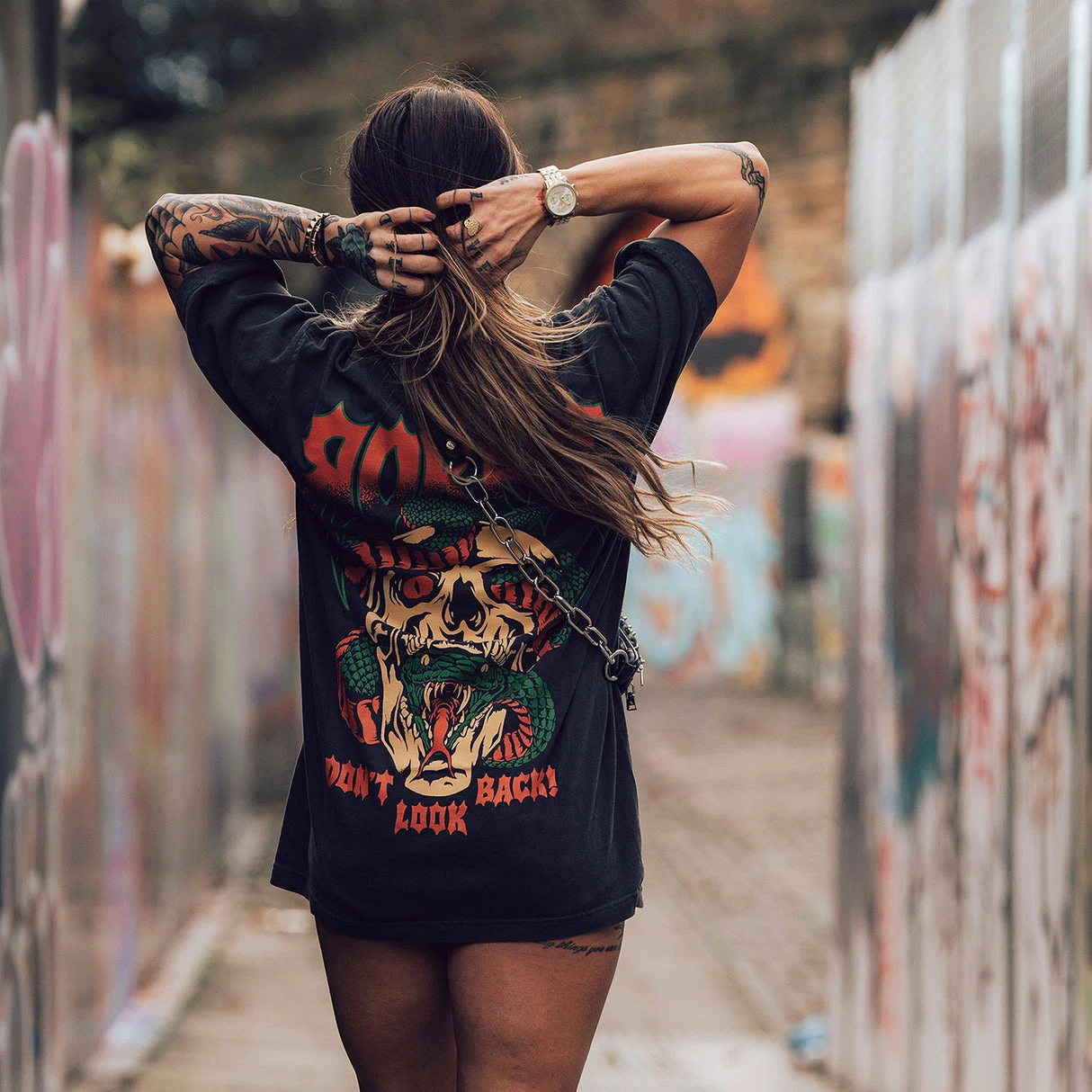 Focus Over Fear Oversized Vintage T-Shirt Cotton Graphic Tee Men Women Summer Streetwear