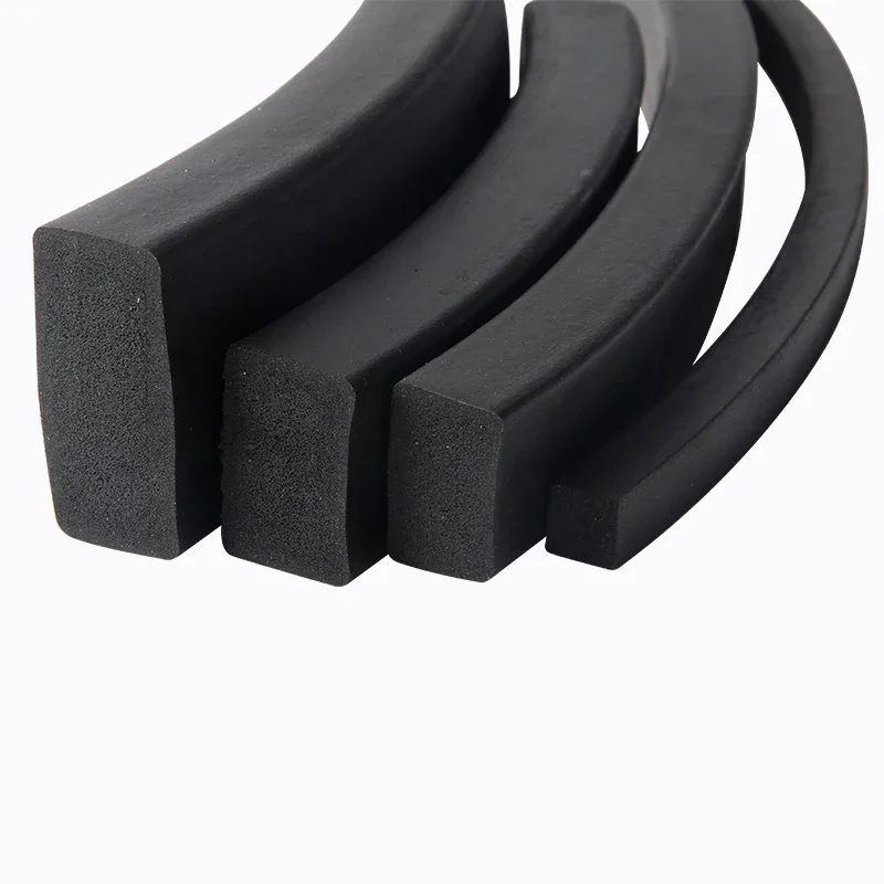 EPDM 고무 폼 스폰지 바 도장 스트립, 플랫 2, 3, 5, 8, 10, 15, 20, 25, 30x8, 10, 15, 20, 25, 30, 35, 40, 45, 50mm, 5 계량기 블랙