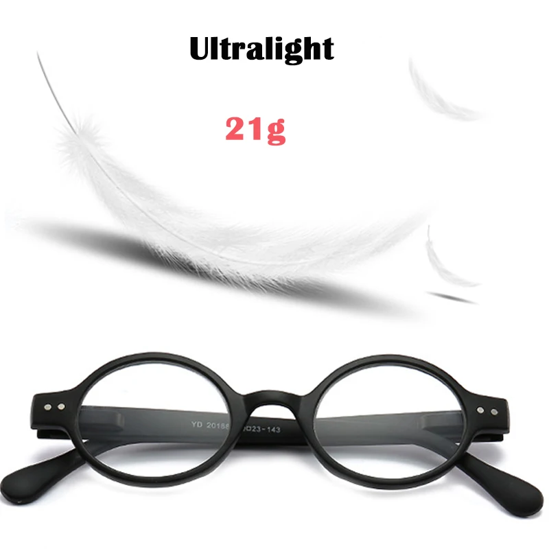 Back Frame Retro Men\'s Reading Glasses Blue Light Blocking Glasses Vintage Round Glasses Men +1.5+2+2.5+3+3.5+4