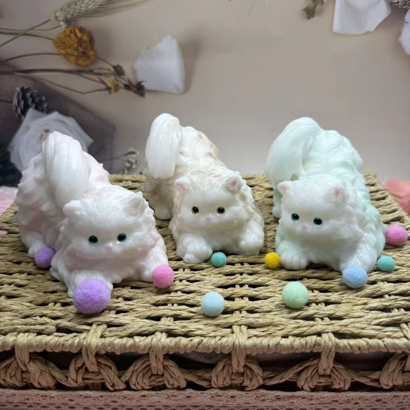 

New Squeezing Relaxing Decompression Toys Handmade Persian Cat Three-dimensional Dolls Soft and Elastic Squeez Home Party Favors