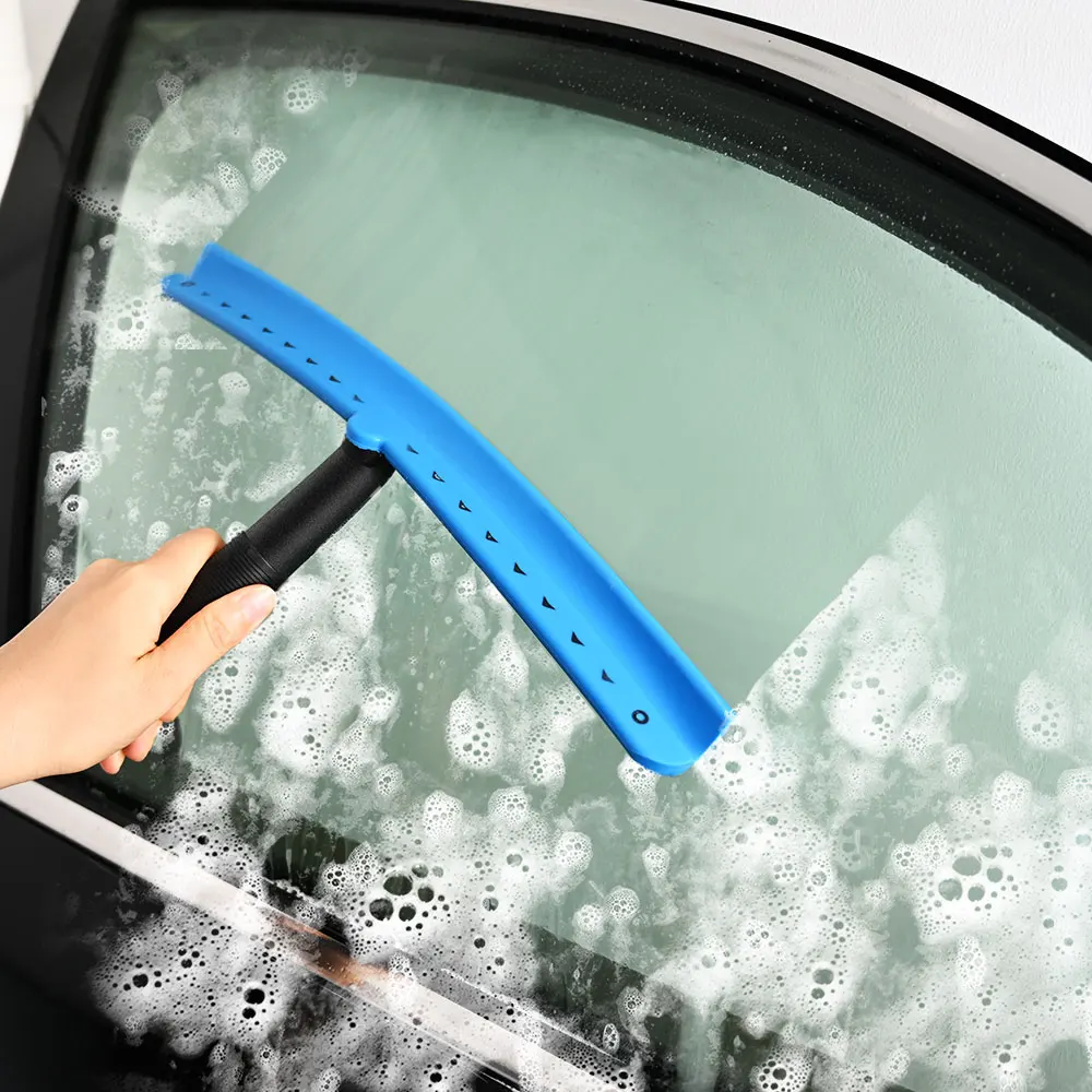 FOSHIO Anti-Slip Handle Soft Rubber Edge Water Squeegee Car Windshield Glass Cleaning Scraper Auto Wash Household Water Wiper