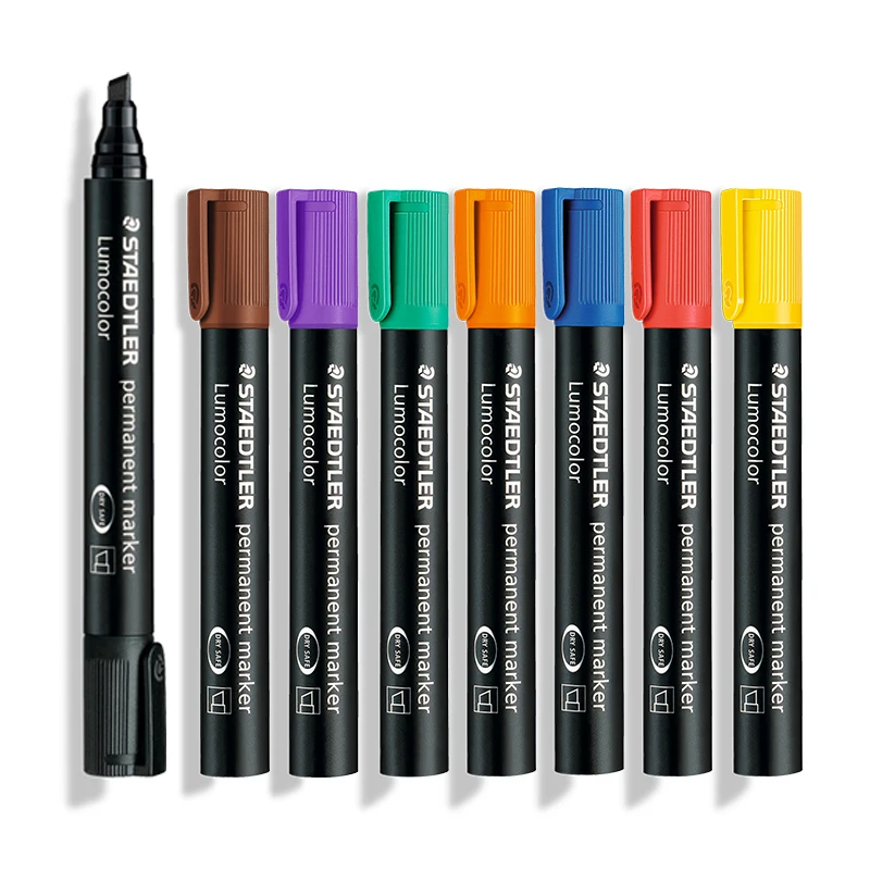 1Pcs STAEDTLER Markers 350 Waterproof Colorfast Square Head Oily Color Marker Pen Permanent Marker Whiteboard Marker Stationery