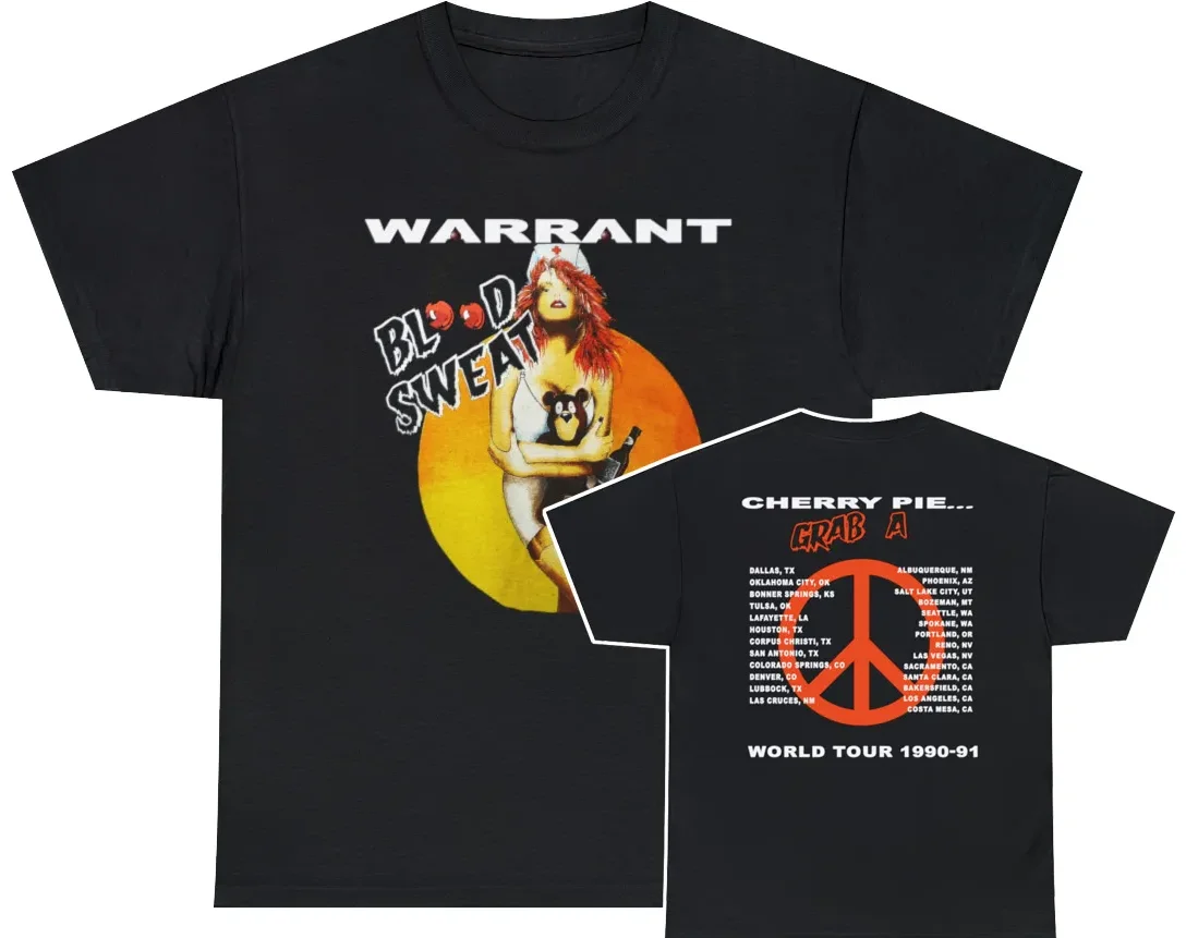 Warrant Blood Sweat andd Beerss 1990 – 91 Toour tshirt