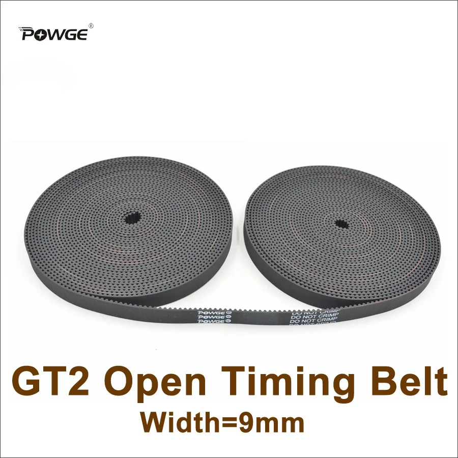 POWGE 10meters GT2 Timing Belt Width=9mm Fit GT2 Pulley GT2-9 Rubber 2GT 9 Open Timing Belt 3D Printer Accessory High Quanlity