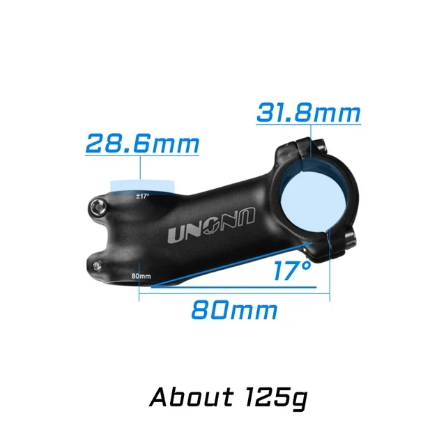 UNO MTB-Fahrradvorbau -7 17 35 Grad ultraleichte Aluminiumlegierung 31,8 mm 60 70 80 90 100 110 120 130 mm Rennradvorbau King Alloy