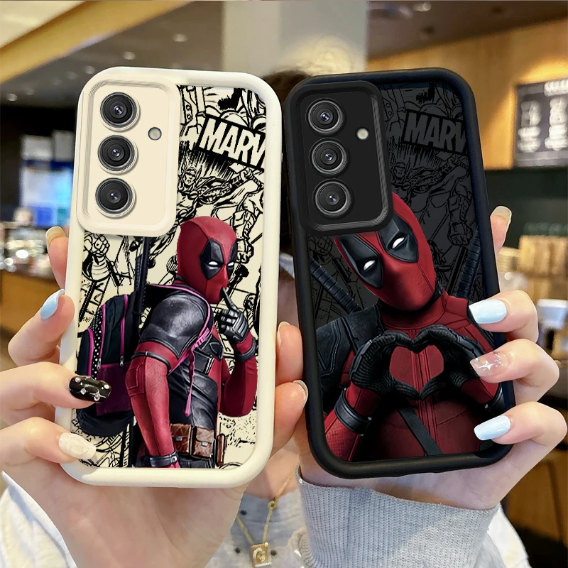 New Marvel Deadpool Phone Case for Samsung Galaxy S24 S23 S22 S21 Ultra Plus S23 S21 S20 FE Silicone Shockproof Protective Cover