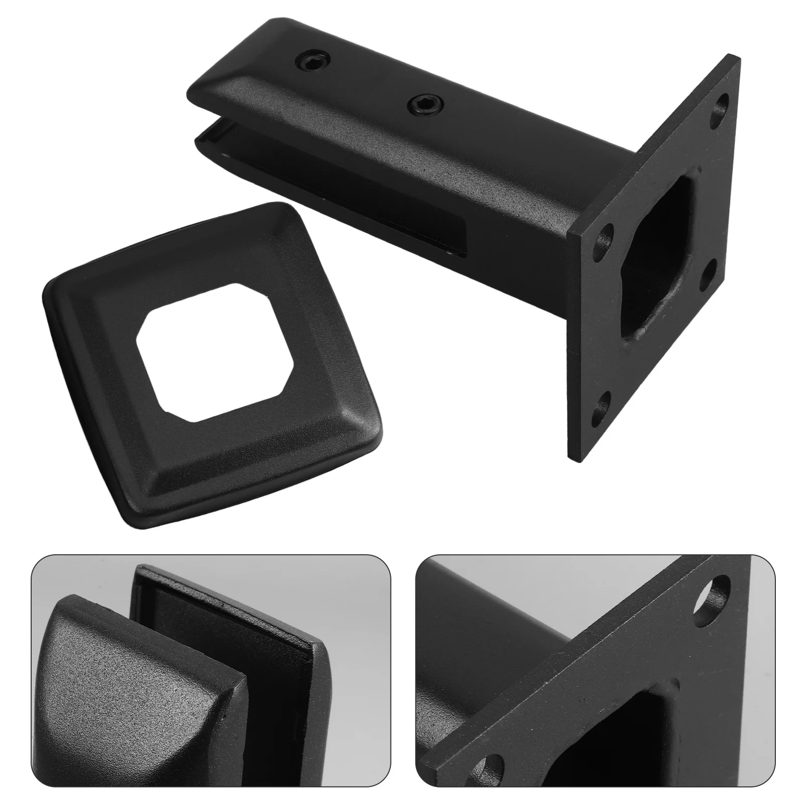 

Stainless Steel Handrail Accessories 201 Material Black Glass Clamp Decorative Cover Stairs Pool Railing Clip Easy Installation