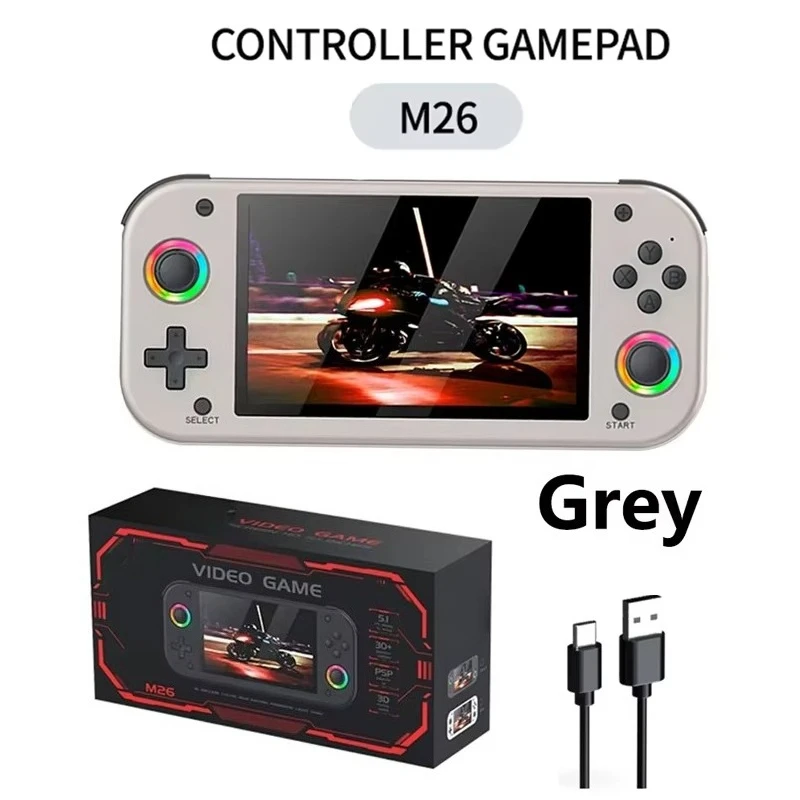 for M26 Handheld Game Console 5.1 IPS Screen Portable Retro Gaming System for PSP Players Linux EmuELEC Support 30+ Simulators