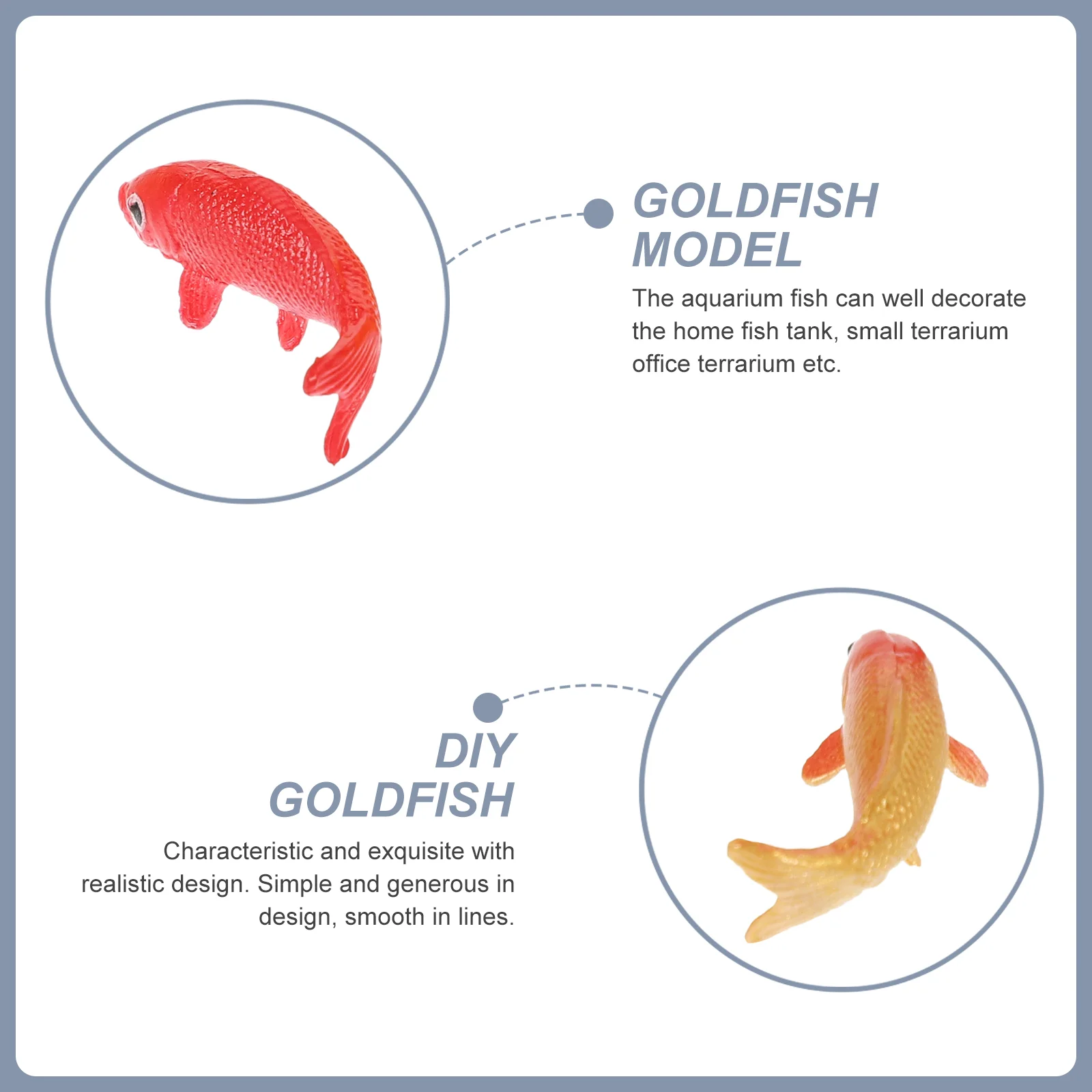 10-teiliges Goldfisch-Modell, Aquarium-Dekoration, Kunststoff, gefälschte Tierdekoration, bezaubernder Haushalt, PVC, künstlicher, ausgefallener Karpfen