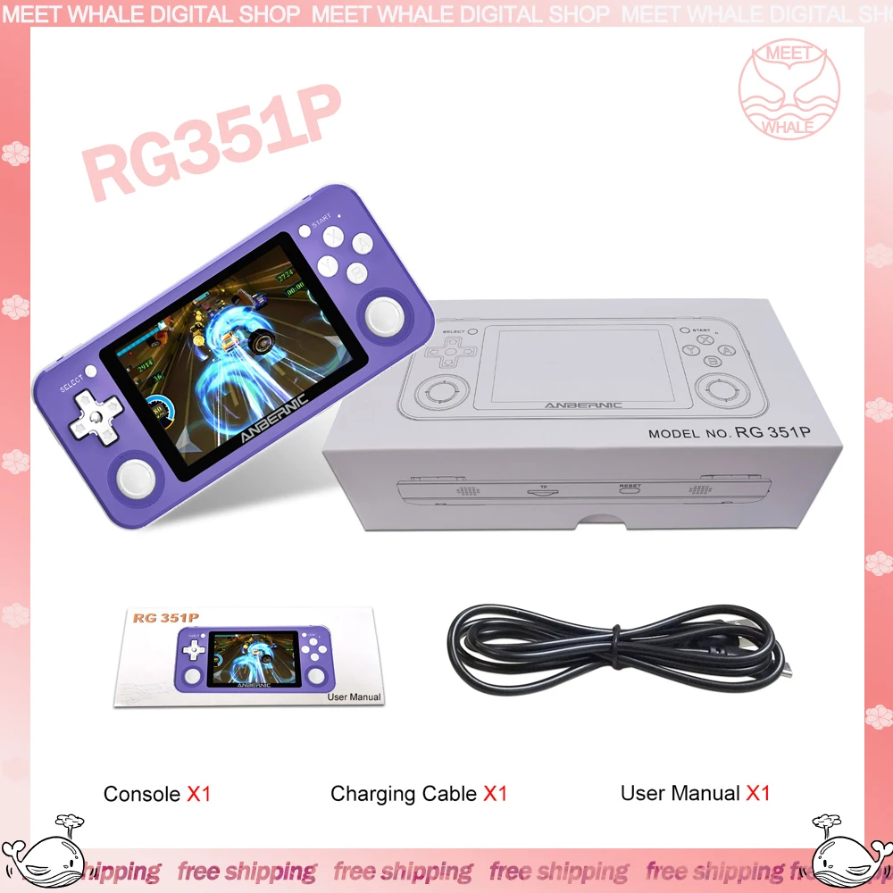 

Rg351p Retro Handheld Game Console With 3d Joystick Design 2500 Game Portable Mini Video Console Handheld Game Player Boy Gifts