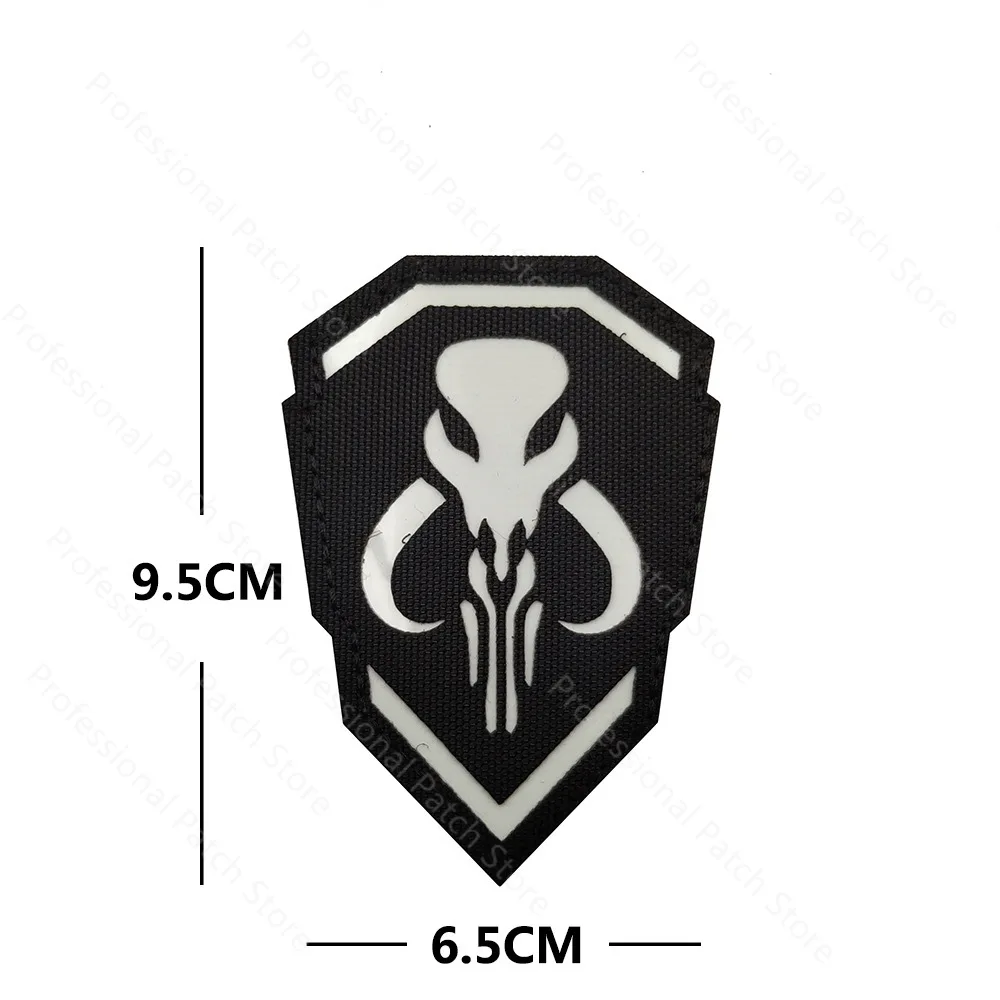 3D PVC/IR/Embroidered Bounty Hunters Patches Armband Military IR Reflective Nylon Badges Luminous Patches For Clothing Backpack