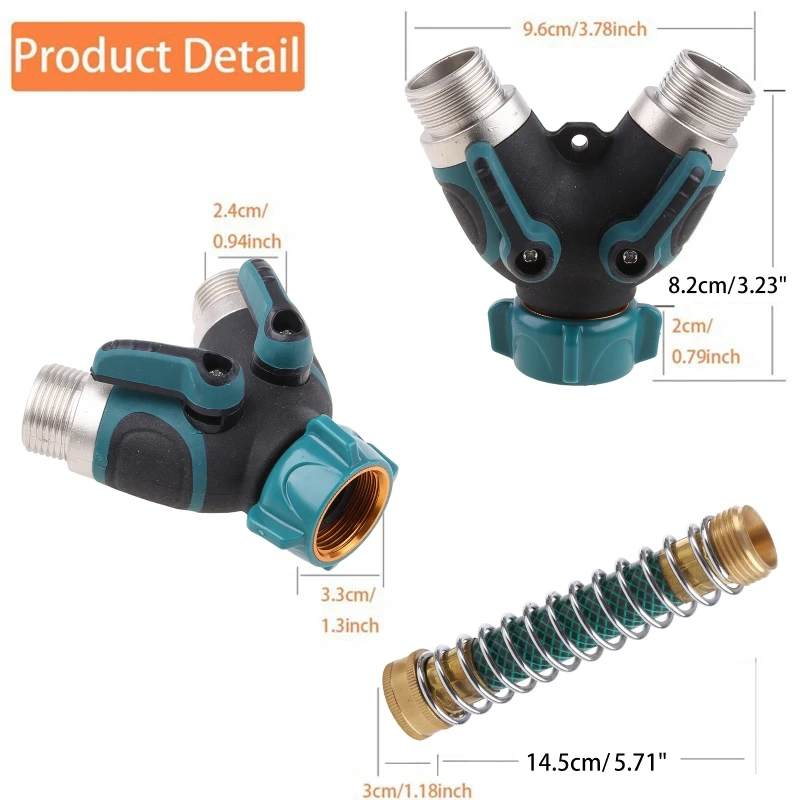 3/4 "2-weg slangsplitter 2-weg tuinslangconnector met 2 stuks tuinslang Drop Shipping