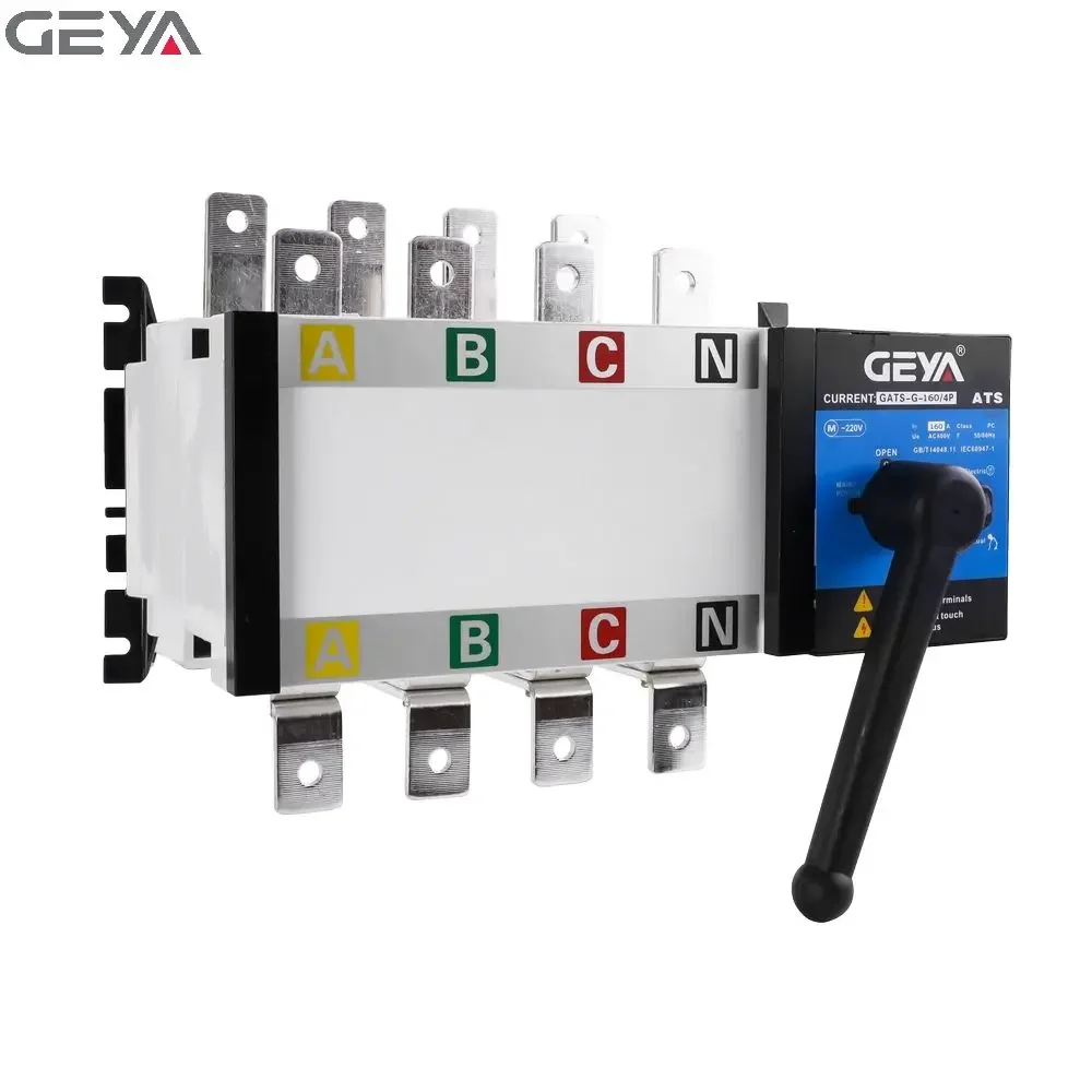 

GEYA 16A-1600A Dual Power ATS 400A 4P Automatic Transfer Switch 250A 630A 800A 1000A For Diesel Generator Engine