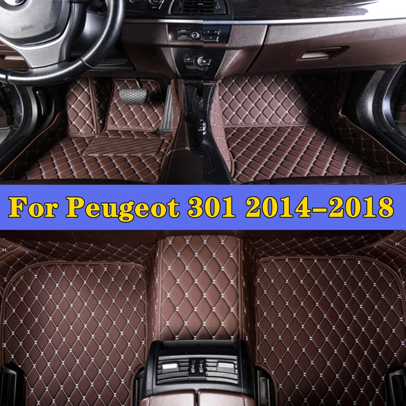 

Car Foot Pads For Peugeot 301 2014-2018 Car Interior Accessories Protective Pad Car Floor Mats Automobile Carpet Cover Car Mats