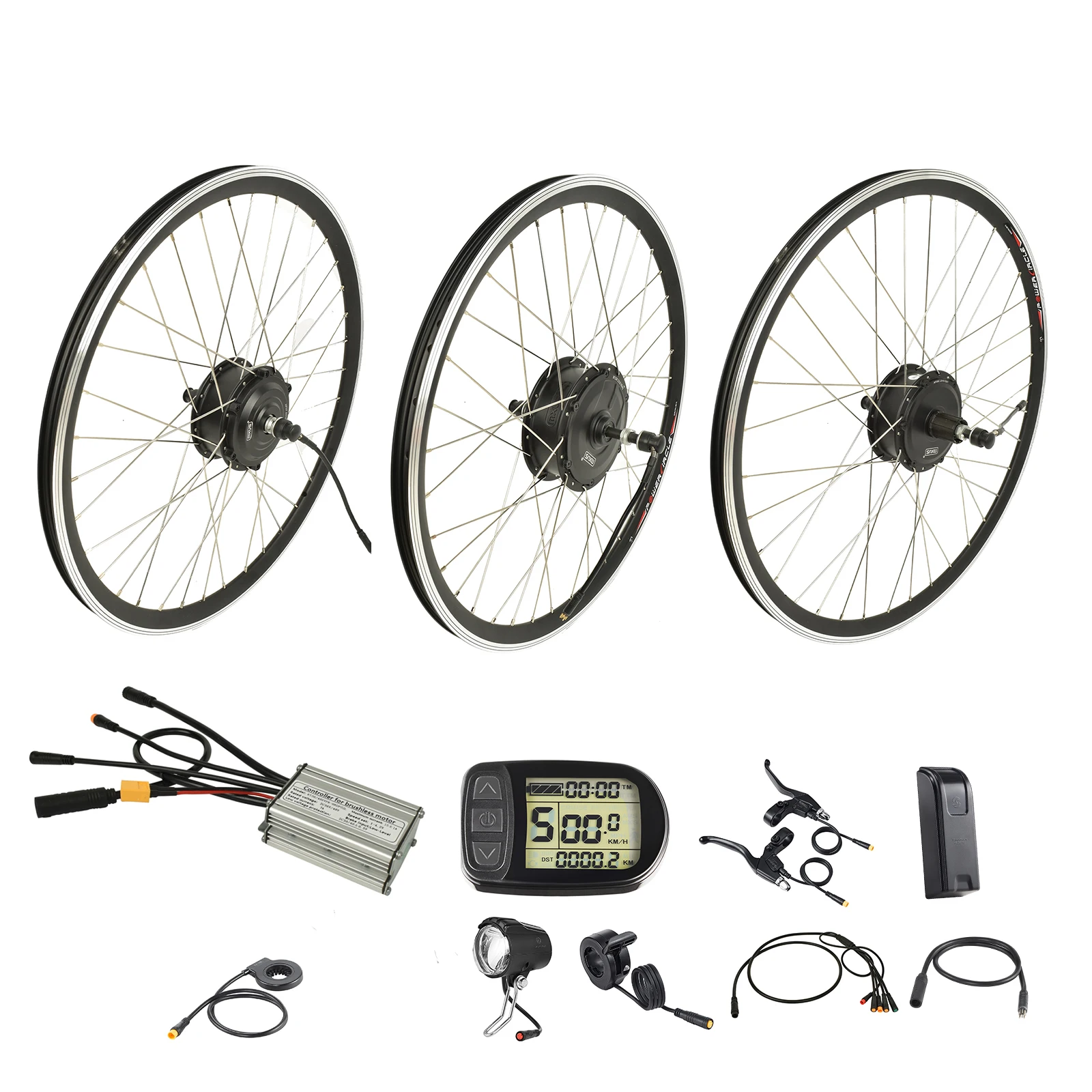 MXUS Kit de Conversion de vélo électrique moteur de moyeu de roue 36V 48V 1000W 500W 250W 26 28 700C moteur d'entraînement avant arrière Kit de vélo électrique XF07 XF08