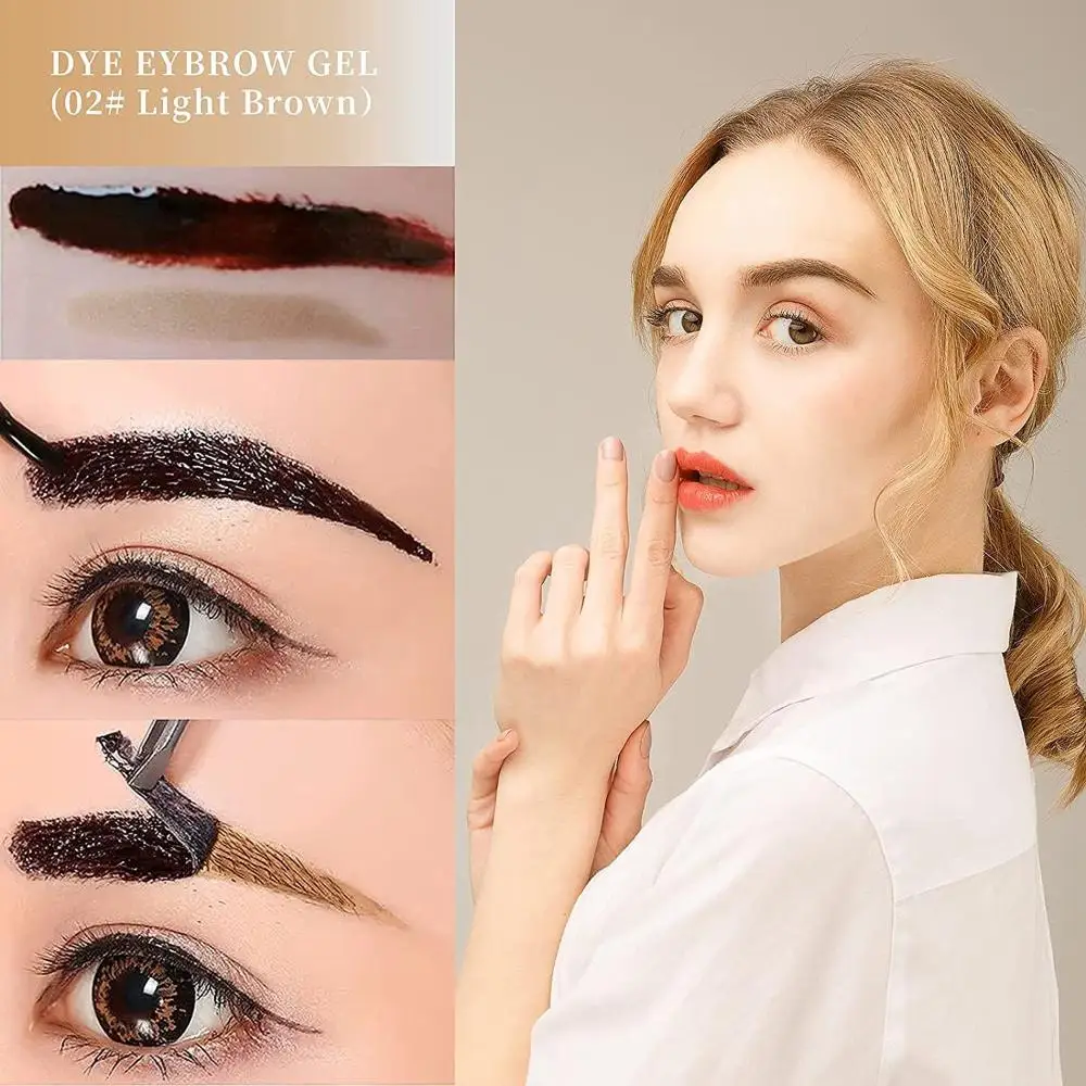 Eyebrow Tint Waterproof Eyebrow  Natural Color Tint EyeBrow Gel Peel Off  Eyebrow Gel LongLasting