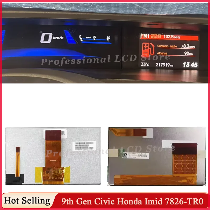 Original  5 Inch LCD Display Screen For 2012 2013 9th Gen CivicHon da Lmid Display 7826-TR0 XLS 7826-TR0 78260-TR0 Car Navigati