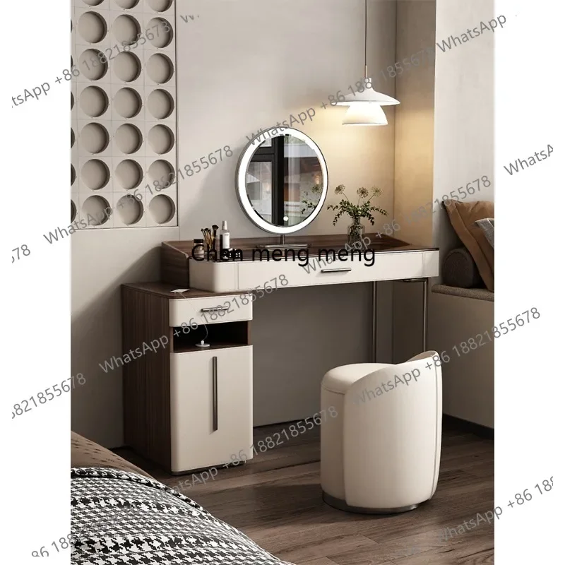 

Light luxury dresser, minimalist storage cabinet, integrated designer, premium glass makeup table