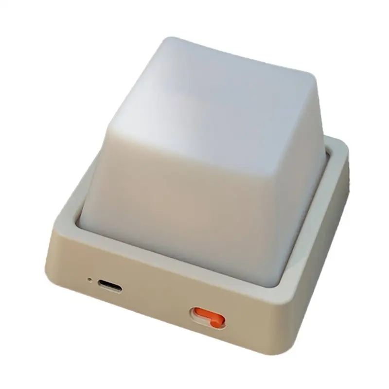 

Superior-Simple Design Led Night Lamp Press Switch Timing High Quality Desk Table Lamp Keyboard Shape Light WHITE