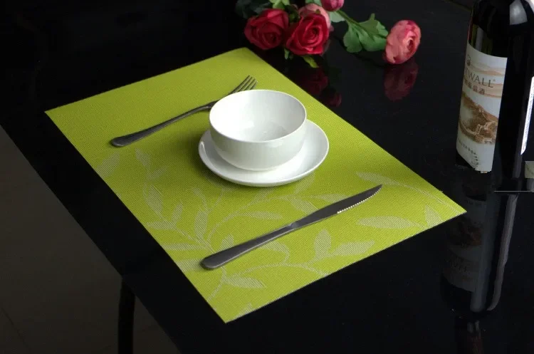طاولة طعام حصيرة سطح المكتب الديكور المنزل الطعام لوحة حصيرة زهرة تصاميم البلاستيكية التجفيف السريع المفارش الوقايات OK 1072