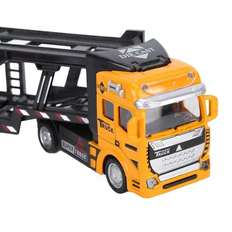 Carrier Truck Toy Alloy Diecast Simulation Container Truck Toy With Detachable 6 Cars Model Kids Cognitive Toy Gift For Children