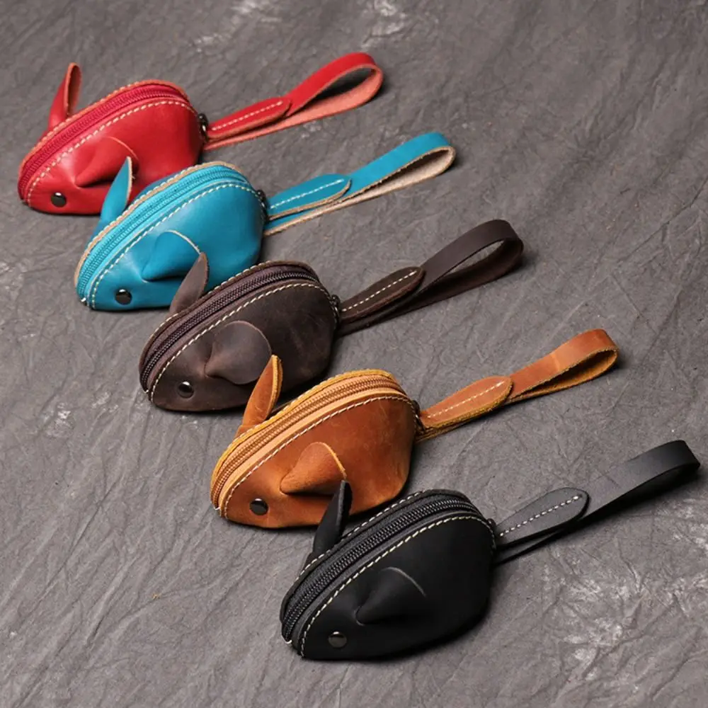 

Creative Retro Mouse Purse Leather Cute Mini Coin Purse Fashion Storage Bag Unisex