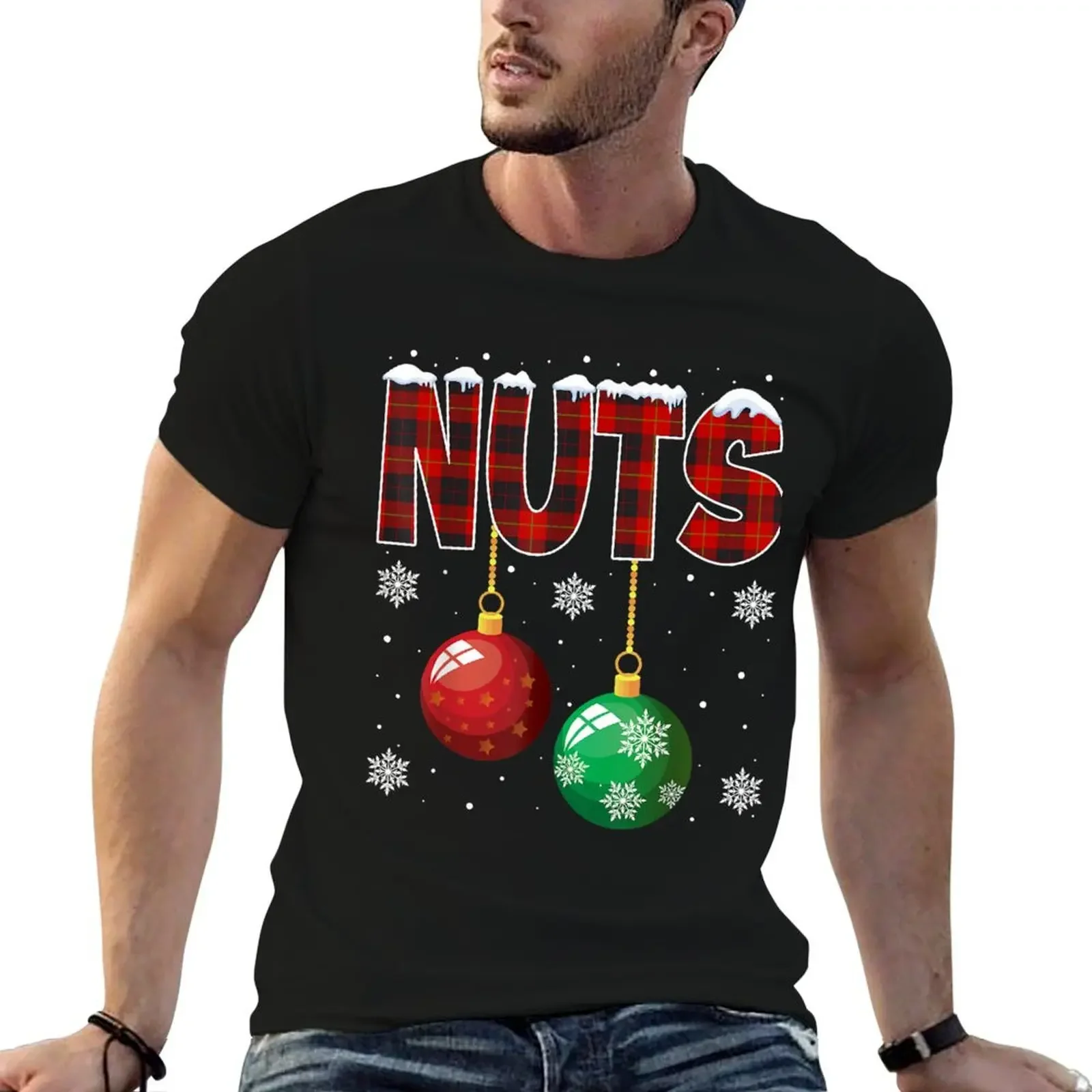 Chest Nuts Christmas Matching Couple Chestnuts T-Shirt blacks oversized t shirt plain white t shirts men