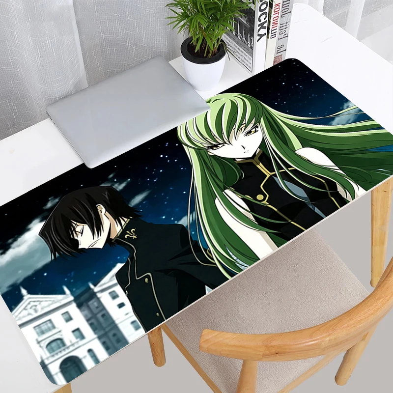 Mouse Pad Code Geass E-sports Players Mousepad Gamer Rubber Keyboard Pad 90x40cm Office Computer Mouse Mat kawaii Anime Desk Mat