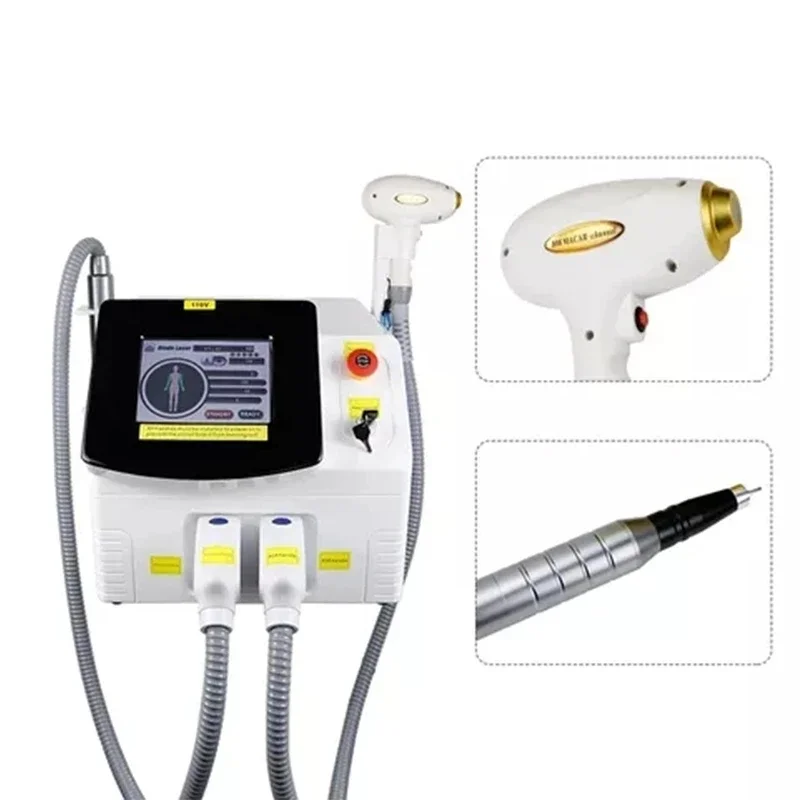 

2 in 1 Diode 808nm Laser Hair Removal Machine Professional with Picosecond Laser Full Body Tattoo Pigment Remover For Salon