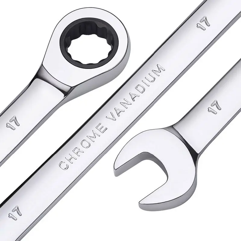 12 Piece Set Dual-purpose Fixed Ratchet Wrench Quick Wrench Set Hardware Tools 72 Teeth 180 Degree Rotation