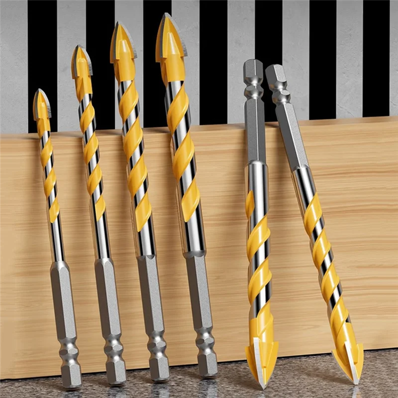 A76X- مجموعة أدوات حفر البلاط 1 مجموعة أربعة شفرات مثقاب غريب الأطوار للخرسانة مادة صلبة للغاية رأس جاف