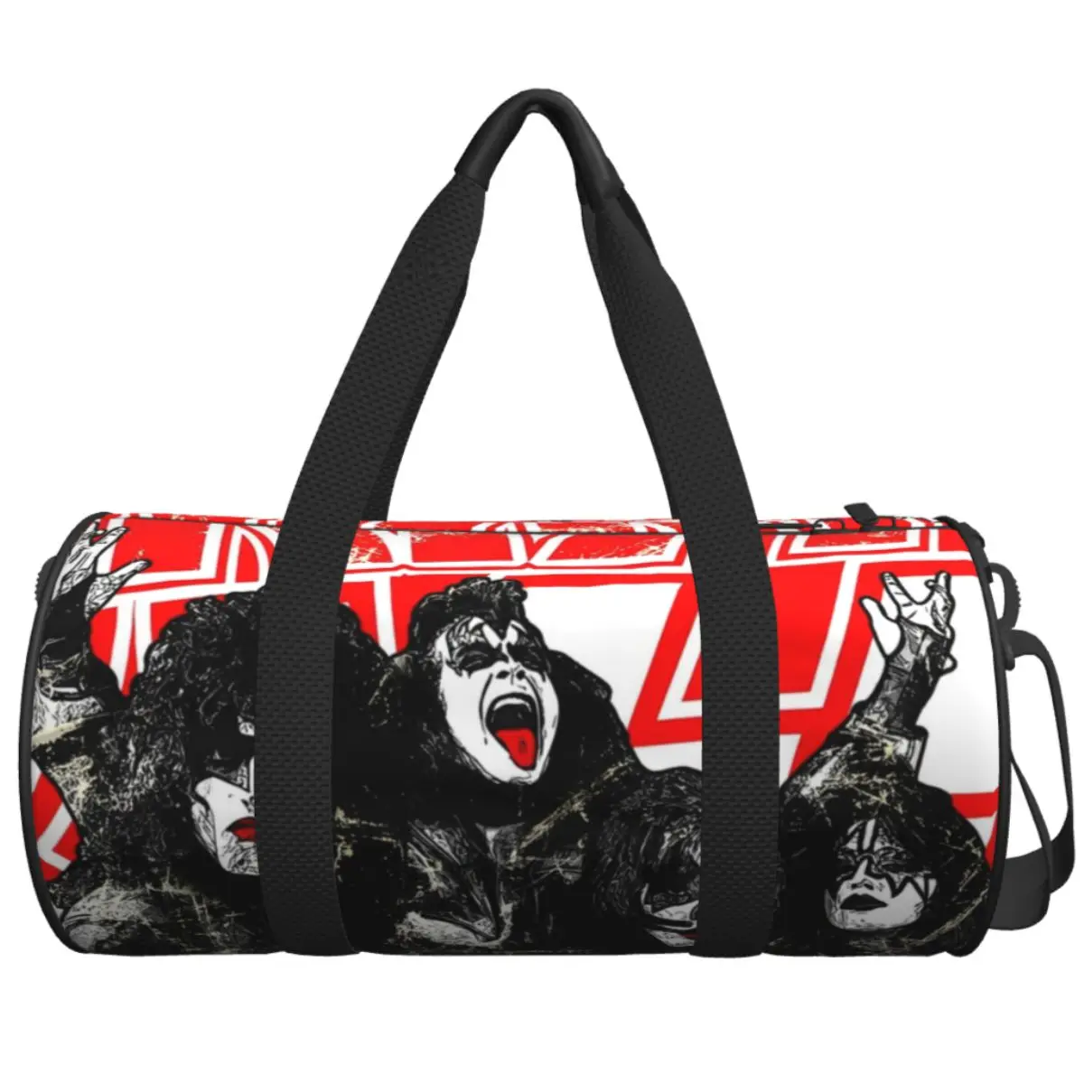 Kiss Band Gym Bag Vintage Est.1974 Training Sports Bags Male Female Custom with Shoes Vintage Fitness Bag Weekend Handbags