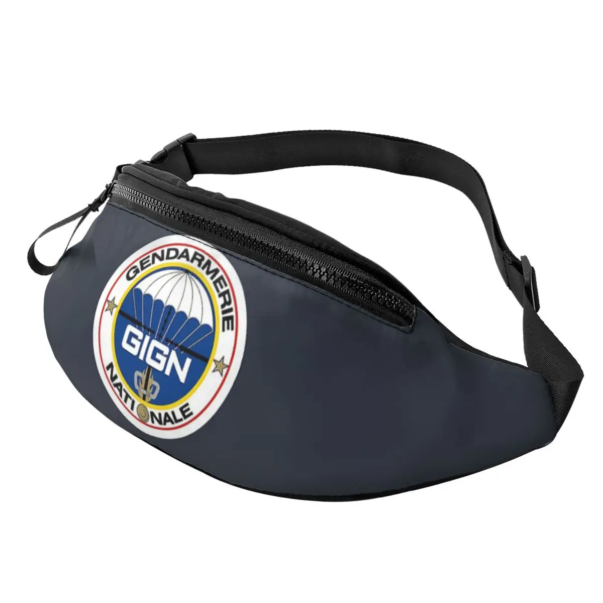 

National Gendarmerie Intervention Group - GIGN (France) Waist Bag for Women Men Crossbody Fanny Pack Running Phone Money Pouch