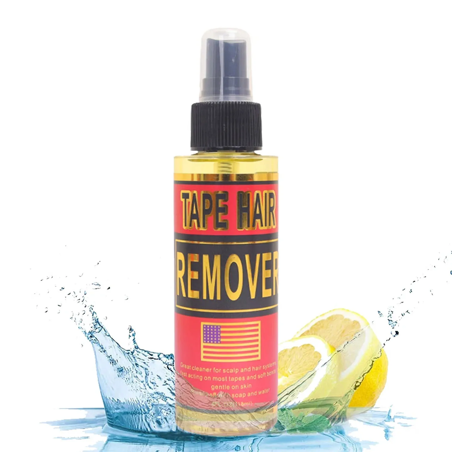 الدانتيل مزيل الصمغ رذاذ 4oz سريع المفعول السندات الإصدار رذاذ بقايا إزالة الحل ل الدانتيل الباروكات ملحقات أنظمة الشعر الشريط