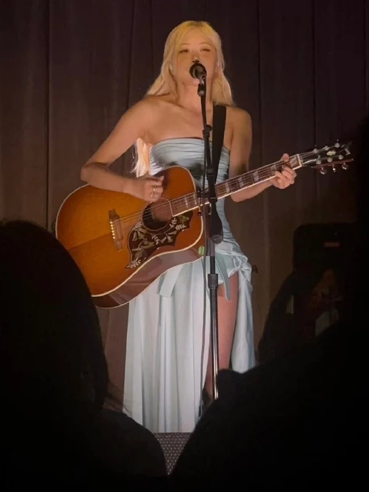 Sisterlinda-vestido dulce con volantes para mujer, dobladillo Irregular, lazo, sin mangas, pliegues, Festival de Música suave, moda elegante y elegante