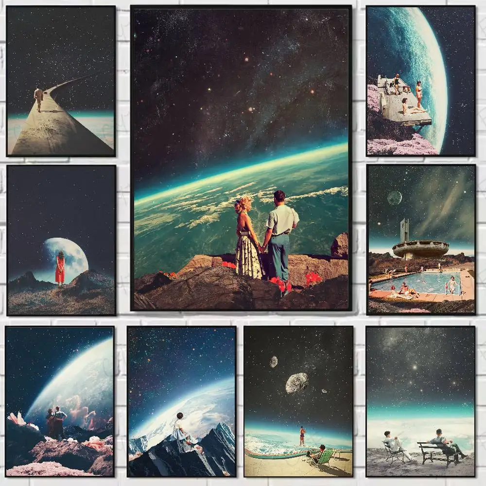 

F-Frank MothS Science Fiction Poster Home Living Bed Room Bar Hallway Sticky Wall Art Printing Waterproof Aesthetic Decor