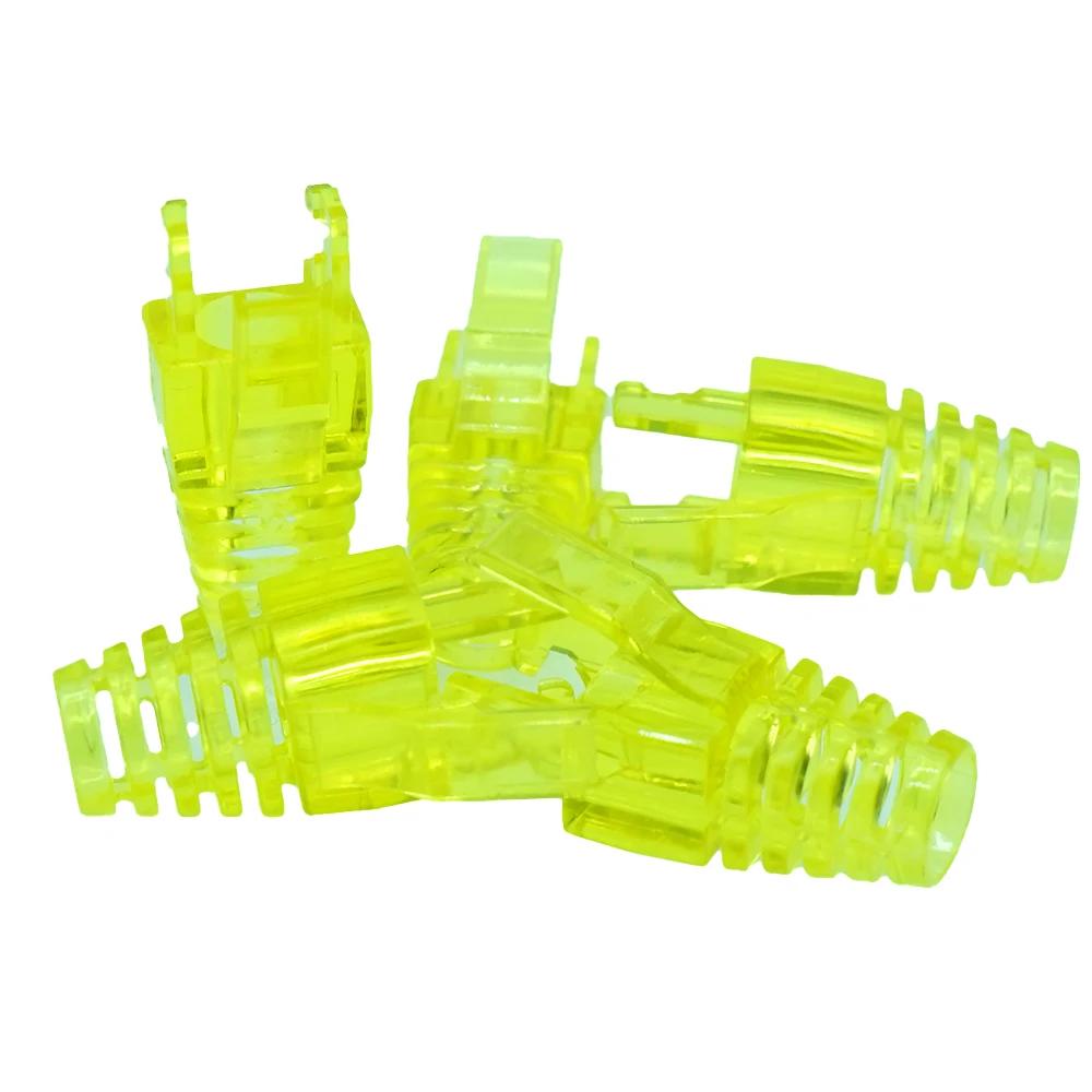 COMNEN 1-300pcs Cat6 Strain Relief Boots Colorful Cat 6 Ethernet Lan Rj45 Boot EZ Crimping Rj45 Cable Protector Plug Covers