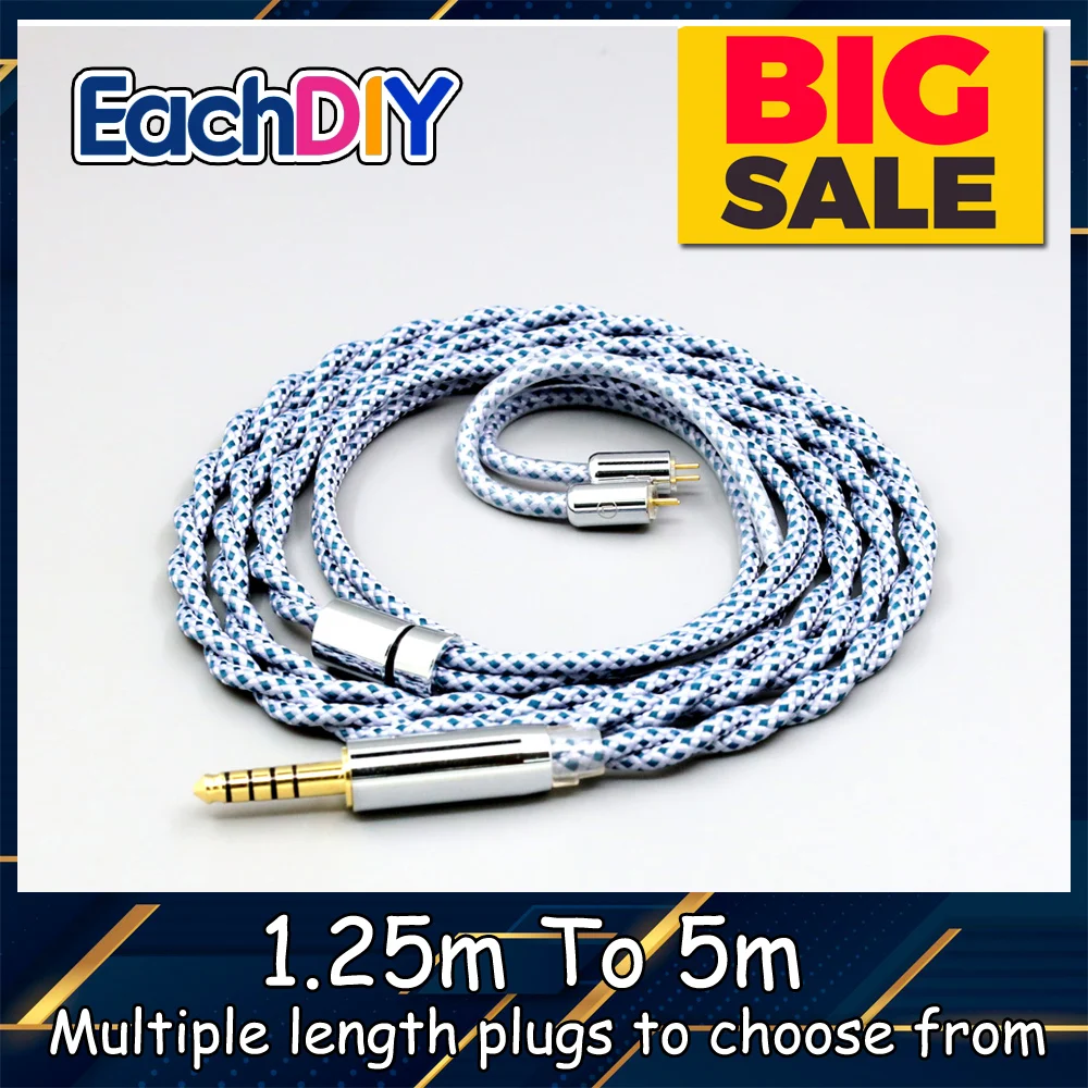 สายหูฟังโทรศัพท์ป้องกันการผสมกราฟีน OCC สีเงินแท้99% สำหรับ0.78mm JH 3X ออดิโอโปร JH5 JH7 JH10 JH10X3 Pro JH11 IEM LN008631