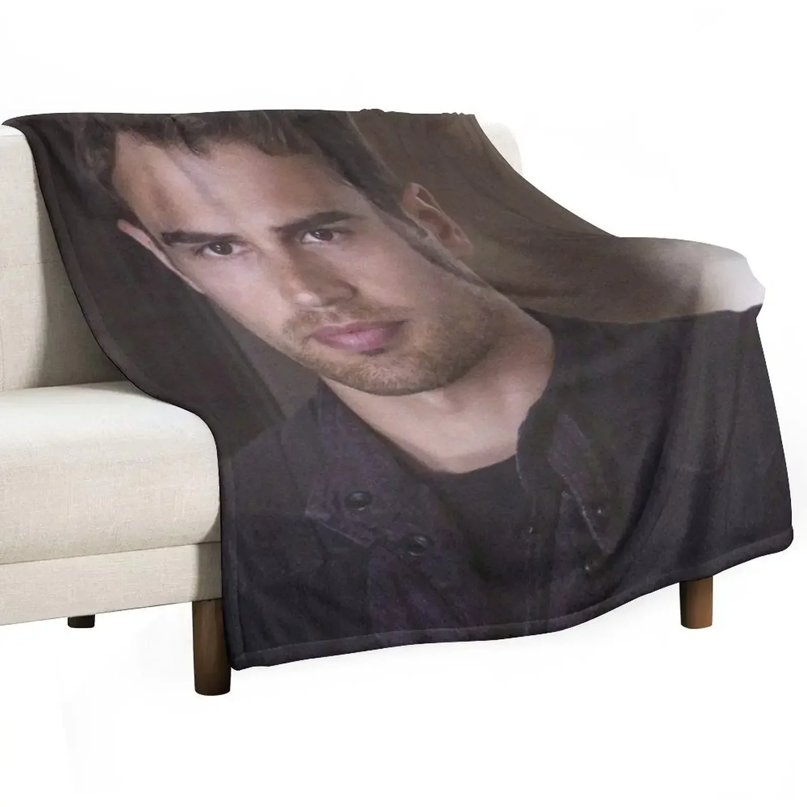 

theo james Throw Blanket valentine gift ideas Flannel Fabric Multi-Purpose Blankets